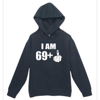 I Am 70 Middle Finger 70th Birthday Gift Urban Pullover Hoodie