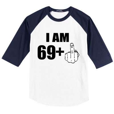 I Am 70 Middle Finger 70th Birthday Gift Baseball Sleeve Shirt