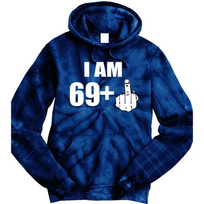 I Am 70 Middle Finger 70th Birthday Gift Tie Dye Hoodie