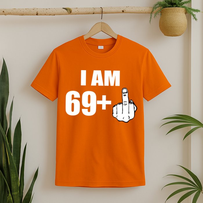 I Am 70 Middle Finger 70th Birthday Gift T-Shirt