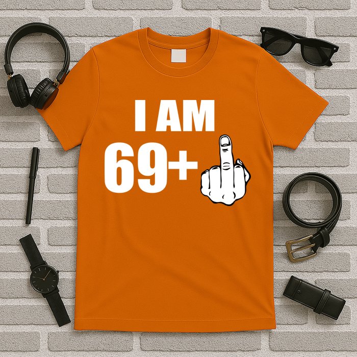 I Am 70 Middle Finger 70th Birthday Gift T-Shirt