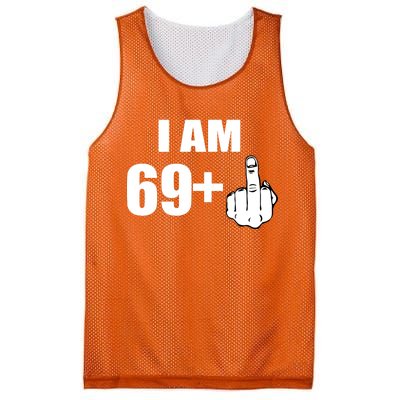 I Am 70 Middle Finger 70th Birthday Gift Mesh Reversible Basketball Jersey Tank