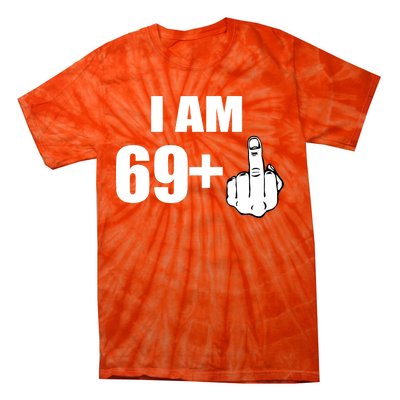 I Am 70 Middle Finger 70th Birthday Gift Tie-Dye T-Shirt