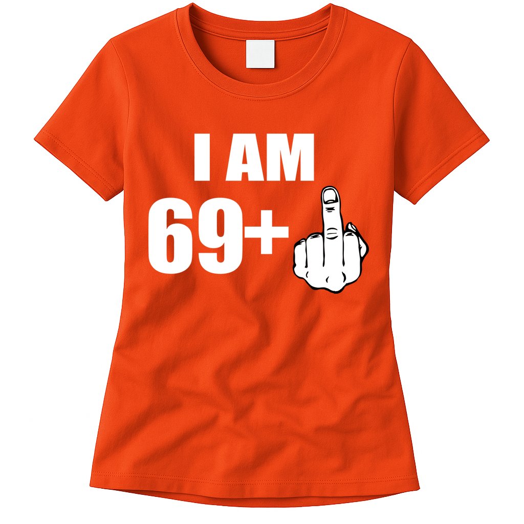 I Am 70 Middle Finger 70th Birthday Gift Womens T-Shirt