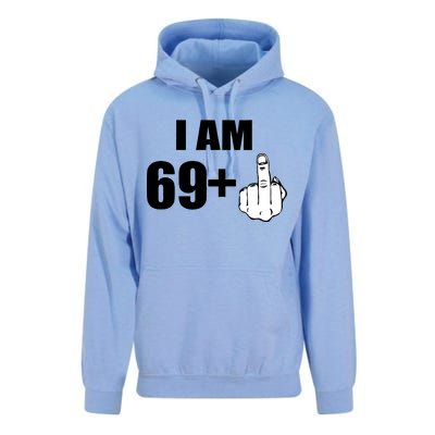 I Am 70 Middle Finger 70th Birthday Gift Unisex Surf Hoodie