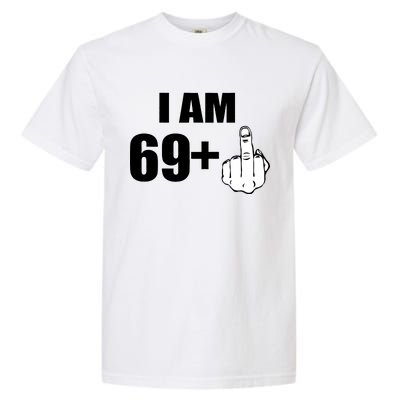 I Am 70 Middle Finger 70th Birthday Gift Garment-Dyed Heavyweight T-Shirt