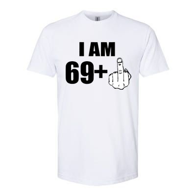 I Am 70 Middle Finger 70th Birthday Gift Softstyle® CVC T-Shirt