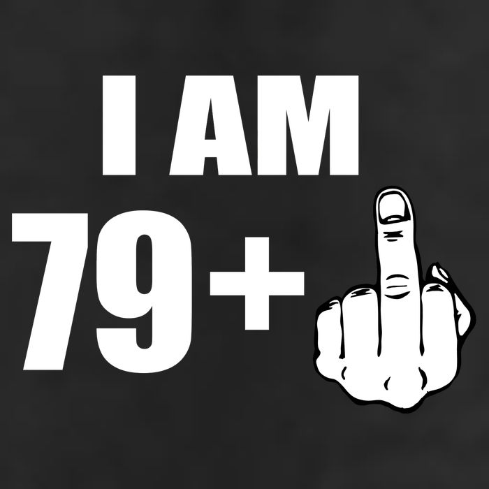 I Am 80 Middle Finger 80th Birthday Gift 7 Panel Mesh Trucker Snapback Hat