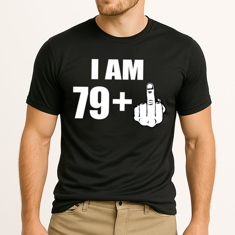 I Am 80 Middle Finger 80th Birthday Gift Cooling Performance Crew T-Shirt