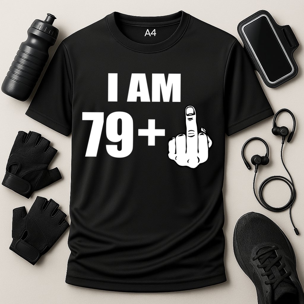 I Am 80 Middle Finger 80th Birthday Gift Cooling Performance Crew T-Shirt
