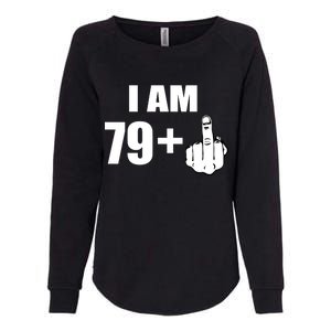 I Am 80 Middle Finger 80th Birthday Gift Womens California Wash Sweatshirt