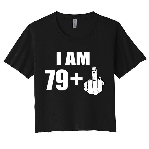 I Am 80 Middle Finger 80th Birthday Gift Crop Top