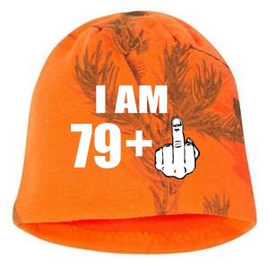 I Am 80 Middle Finger 80th Birthday Gift Kati - Camo Knit Beanie