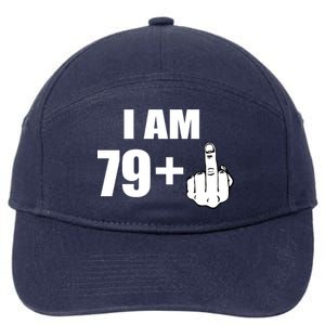 I Am 80 Middle Finger 80th Birthday Gift 7-Panel Snapback Hat