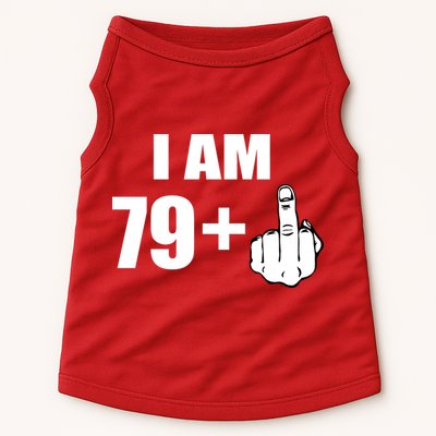 I Am 80 Middle Finger 80th Birthday Gift Doggie Tank