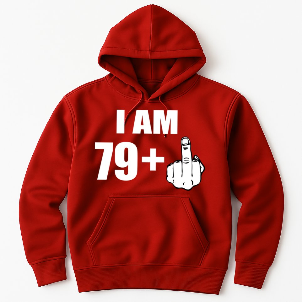 I Am 80 Middle Finger 80th Birthday Gift Hoodie