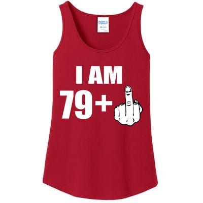 I Am 80 Middle Finger 80th Birthday Gift Ladies Essential Tank