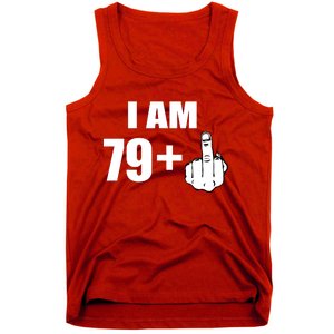 I Am 80 Middle Finger 80th Birthday Gift Tank Top