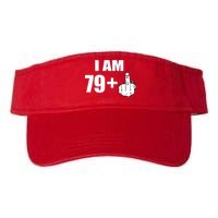 I Am 80 Middle Finger 80th Birthday Gift Valucap Bio-Washed Visor