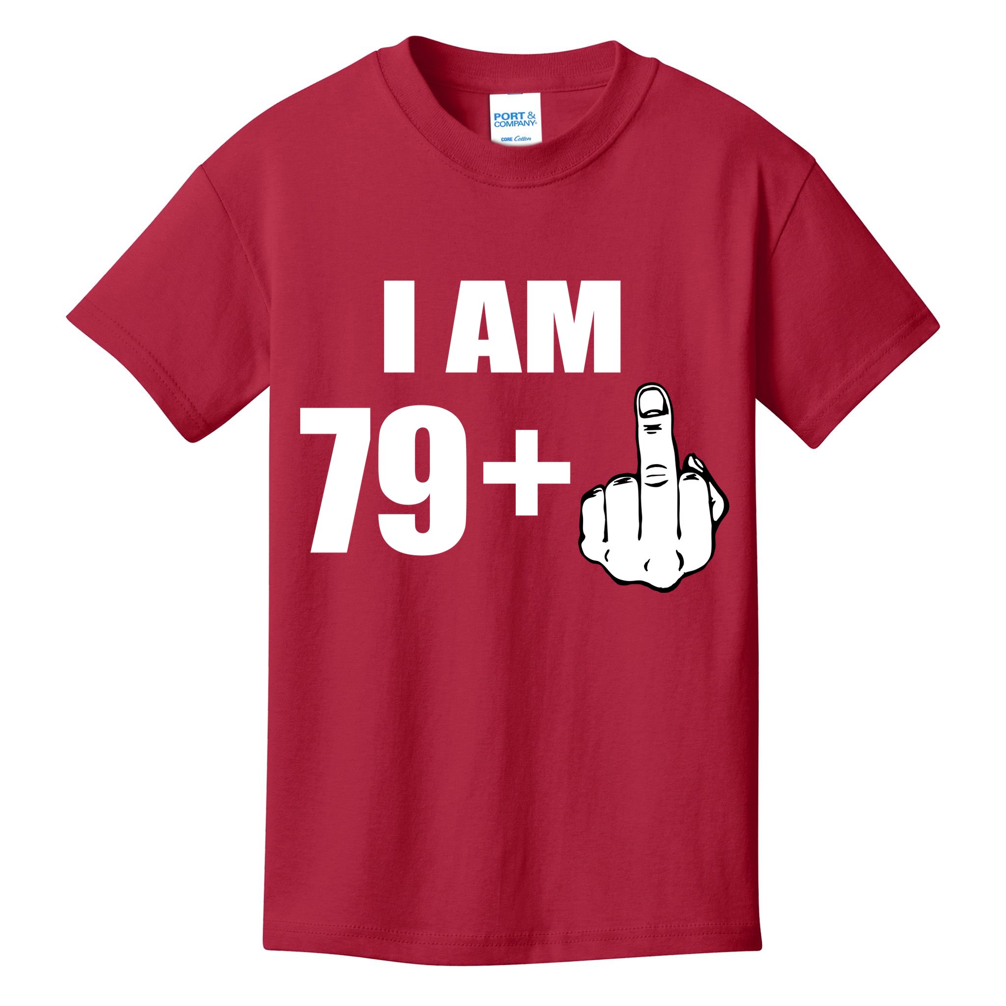 I Am 80 Middle Finger 80th Birthday Gift Kids T-Shirt