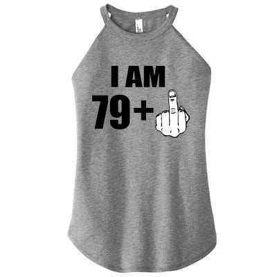 I Am 80 Middle Finger 80th Birthday Gift Women’s Perfect Tri Rocker Tank