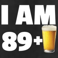I Am 89 Plus Beer 90th Birthday 7 Panel Mesh Trucker Snapback Hat