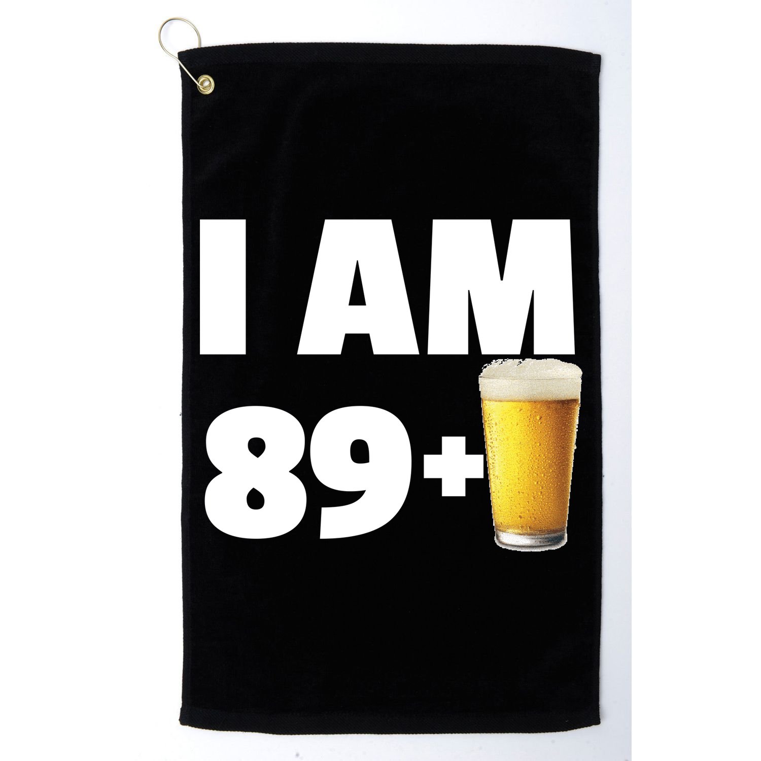 I Am 89 Plus Beer 90th Birthday Golf Towel