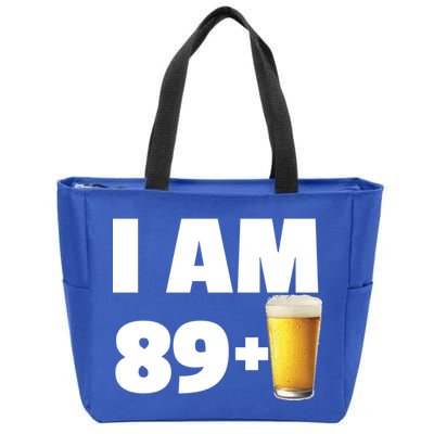I Am 89 Plus Beer 90th Birthday Zip Tote Bag