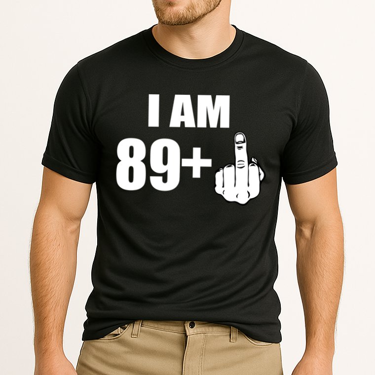 I Am 90 Middle Finger Funny 90th Birthday Gift Cooling Performance Crew T-Shirt