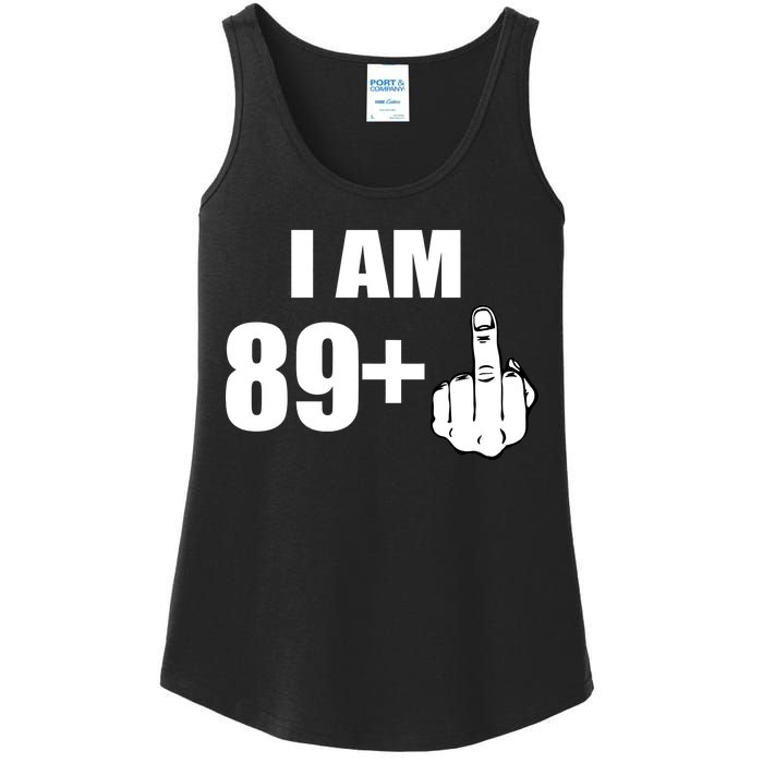 I Am 90 Middle Finger Funny 90th Birthday Gift Ladies Essential Tank