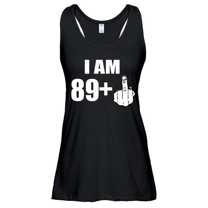 I Am 90 Middle Finger Funny 90th Birthday Gift Ladies Essential Flowy Tank