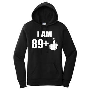 I Am 90 Middle Finger Funny 90th Birthday Gift Women's Pullover Hoodie