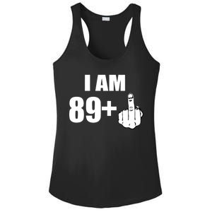 I Am 90 Middle Finger Funny 90th Birthday Gift Ladies PosiCharge Competitor Racerback Tank