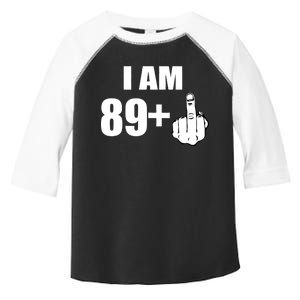 I Am 90 Middle Finger Funny 90th Birthday Gift Toddler Fine Jersey T-Shirt