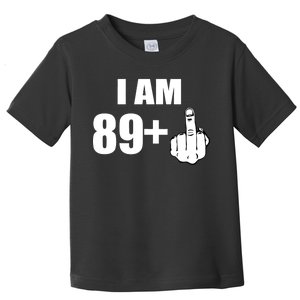 I Am 90 Middle Finger Funny 90th Birthday Gift Toddler T-Shirt