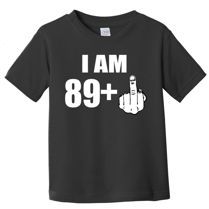 I Am 90 Middle Finger Funny 90th Birthday Gift Toddler T-Shirt