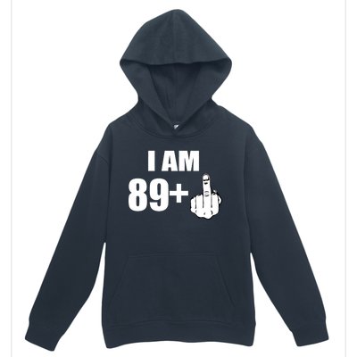 I Am 90 Middle Finger Funny 90th Birthday Gift Urban Pullover Hoodie