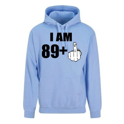 I Am 90 Middle Finger Funny 90th Birthday Gift Unisex Surf Hoodie