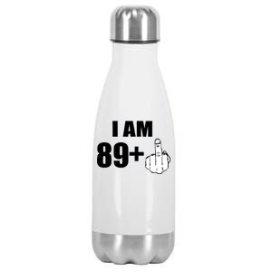 I Am 90 Middle Finger Funny 90th Birthday Gift Stainless Steel Insulated Water Bottle