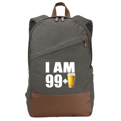 I Am 99 Plus Beer 100th Birthday Cotton Canvas Backpack
