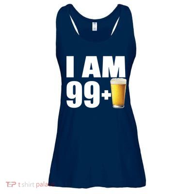 I Am 99 Plus Beer 100th Birthday Ladies Essential Flowy Tank
