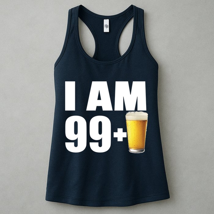I Am 99 Plus Beer 100th Birthday Womens Tank Top