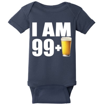 I Am 99 Plus Beer 100th Birthday Baby Bodysuit