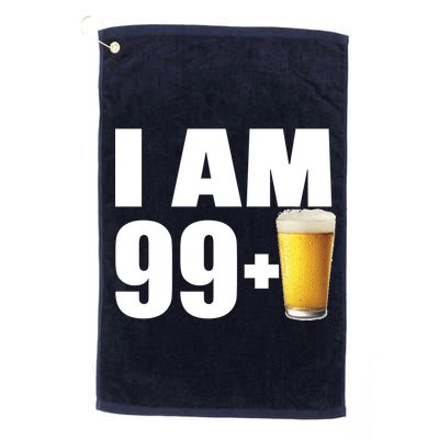I Am 99 Plus Beer 100th Birthday Golf Towel