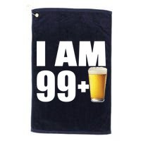 I Am 99 Plus Beer 100th Birthday Golf Towel