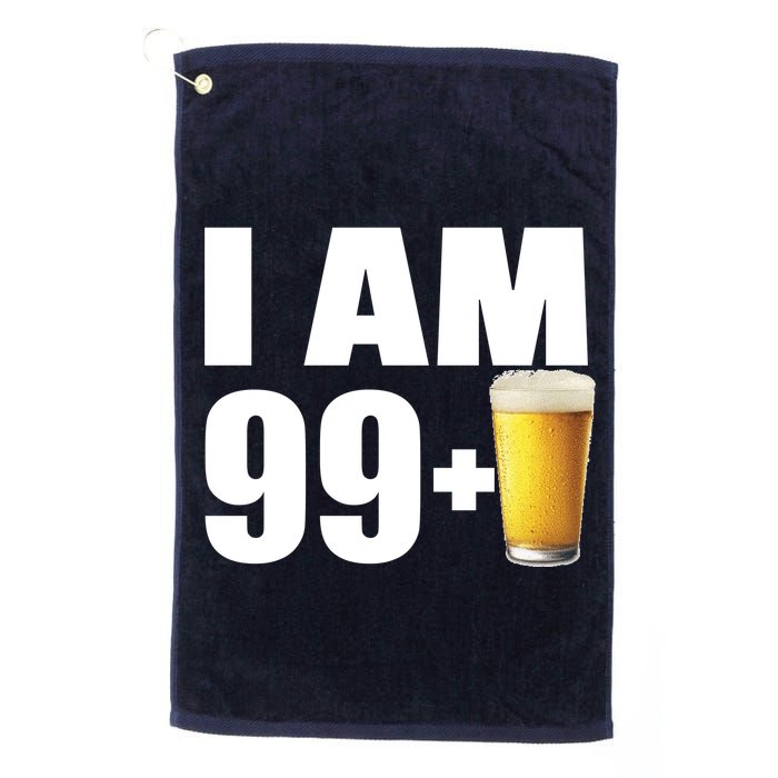 I Am 99 Plus Beer 100th Birthday Golf Towel