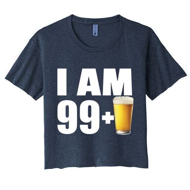 I Am 99 Plus Beer 100th Birthday Crop Top