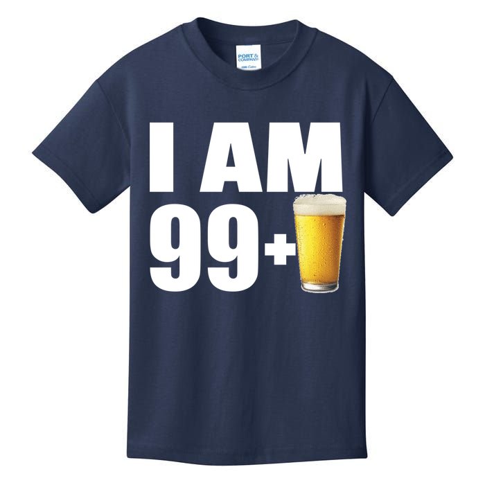 I Am 99 Plus Beer 100th Birthday Kids T-Shirt