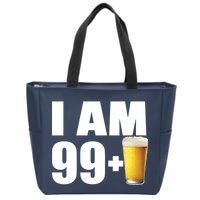 I Am 99 Plus Beer 100th Birthday Zip Tote Bag