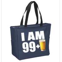 I Am 99 Plus Beer 100th Birthday Zip Tote Bag